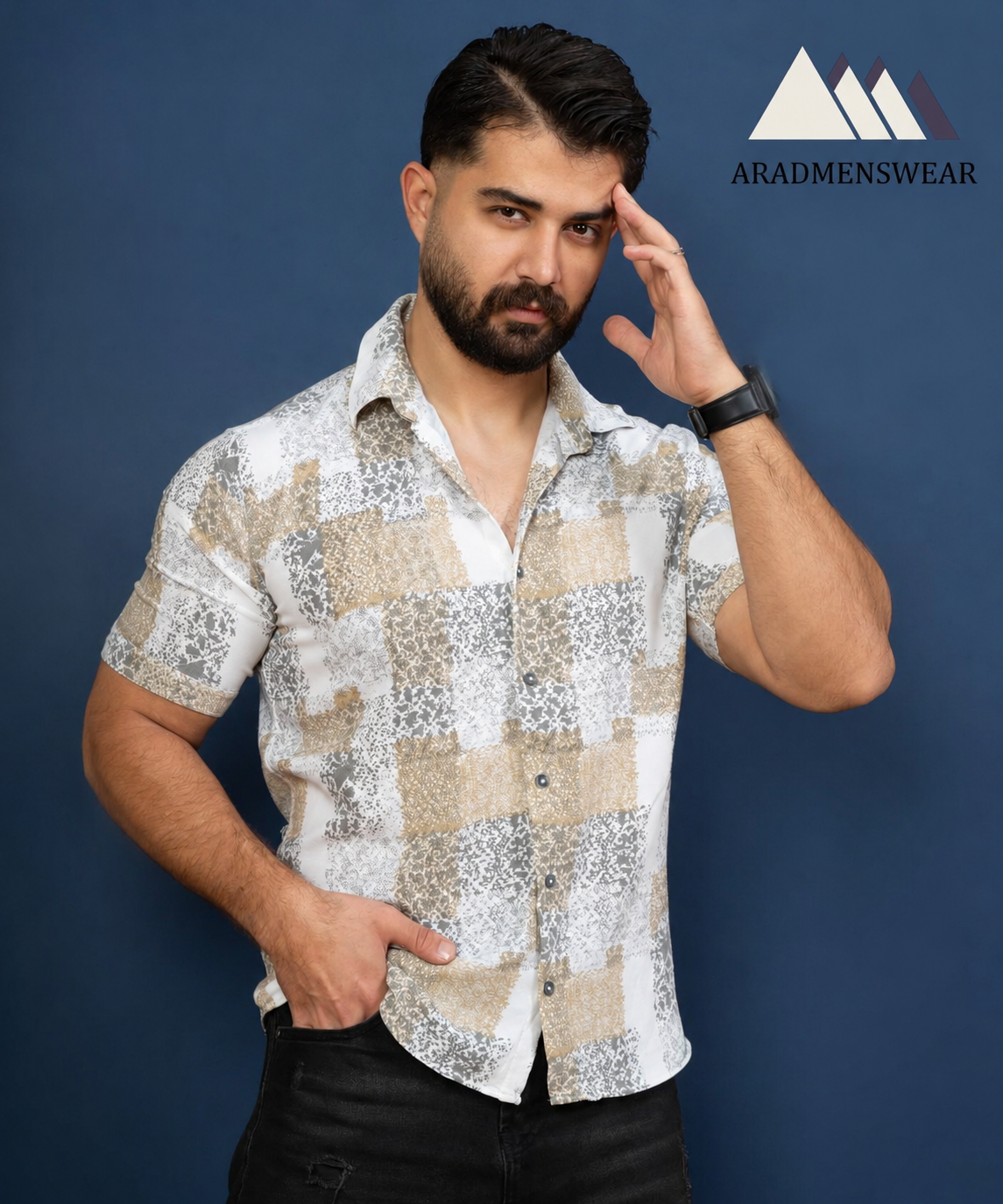 پیراهن پنبه گش لخت طرح دار
