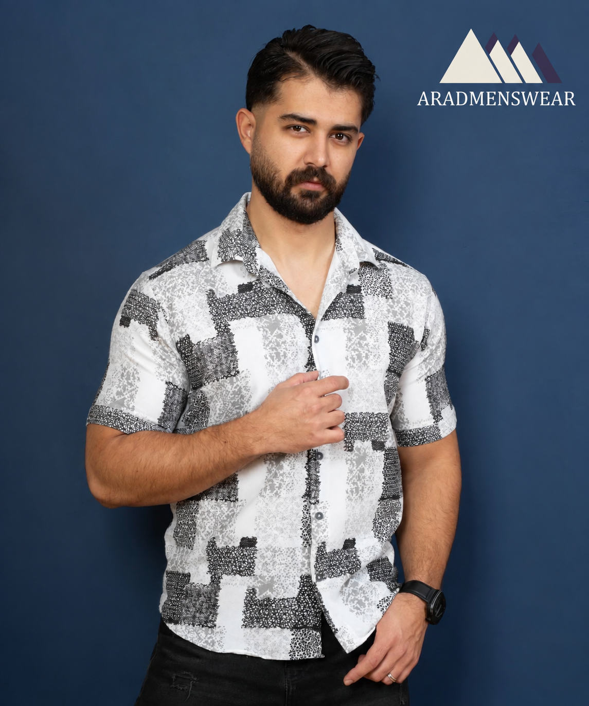 پیراهن پنبه گش لخت طرح دار